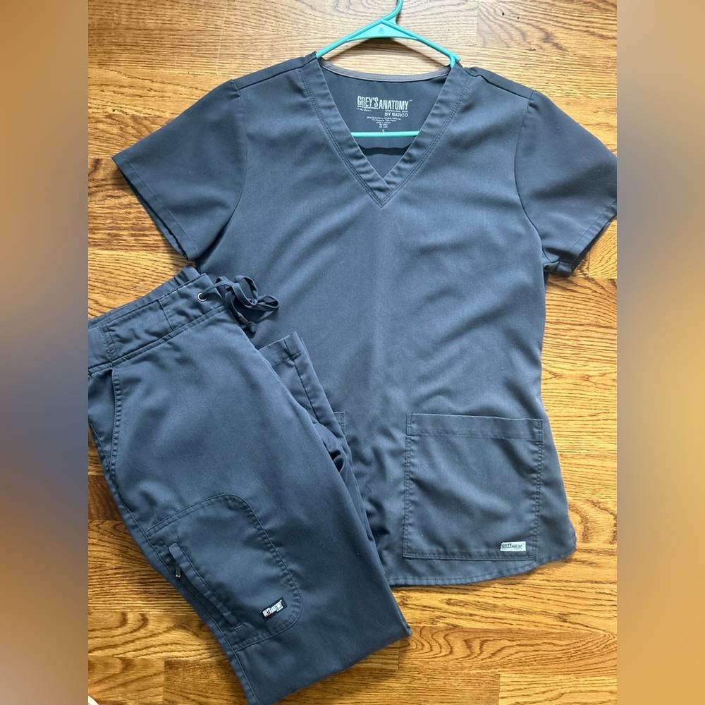 Grey's Anatomy Steel Gray Scrub Set